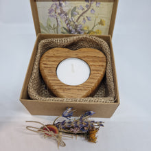 Load image into Gallery viewer, Gift Boxed Oak Tealight Candle Holder