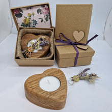 Load image into Gallery viewer, Gift Boxed Oak Tealight Candle Holder