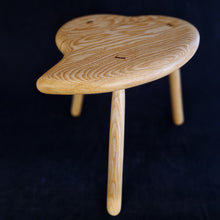 Load image into Gallery viewer, Hand Made Stool - Cornish Ripple Ash # 61