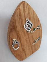 Load image into Gallery viewer, Wooden Fairy Door - Cornish Oak - Celtic Knot
