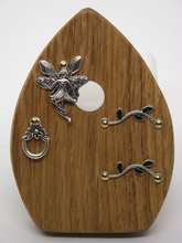 Load image into Gallery viewer, Wooden Fairy Door - Cornish Oak - Flying Fairy
