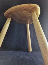 Load image into Gallery viewer, Hand Made Stool - Cornish Ripple Ash # 26
