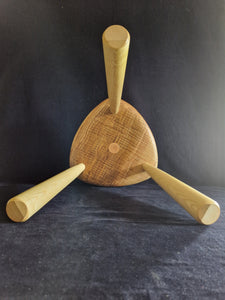 Hand Made Stool - Cornish Brown Ripple Ash # 27
