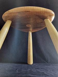 Hand Made Stool - Cornish Brown Ripple Ash # 27