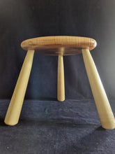 Load image into Gallery viewer, Hand Made Stool - Cornish Brown Ripple Ash # 27
