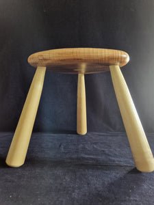 Hand Made Stool - Cornish Brown Ripple Ash # 27