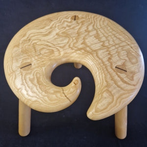 Hand Made Stool - Cornish Ripple Ash # 31