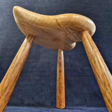 Load image into Gallery viewer, Hand Made Stool - Cornish Ripple Ash and Brown Oak# 33
