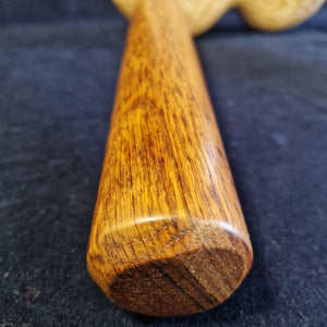 Hand Made Stool - Cornish Ripple Ash and Brown Oak# 33