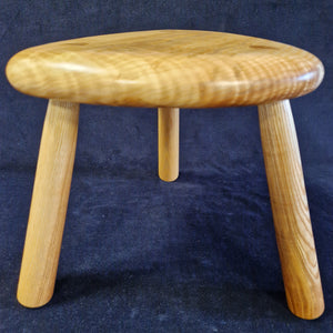 Hand Made Stool - Cornish Ripple Ash # 34