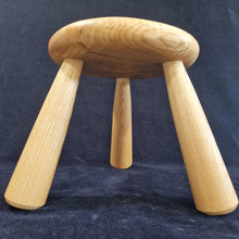 Load image into Gallery viewer, Hand Made Stool - Cornish Olive Ash # 36
