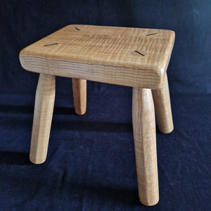 Hand Made Stool - Cornish Ripple Ash # 39