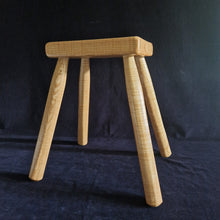 Load image into Gallery viewer, Hand Made Stool - Cornish Ripple Ash # 40
