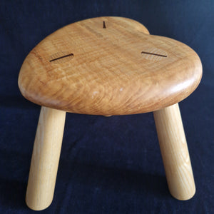 Hand Made Stool - Cornish Ripple Ash # 42