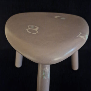 Hand Made Stool - Chalk Painted Cornish Oak # 69