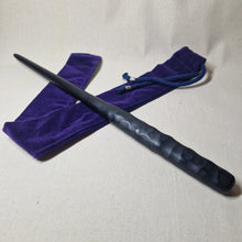 Load image into Gallery viewer, Hand made 4,500 year old Bog Oak Wand # 77
