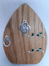 Load image into Gallery viewer, Wooden Fairy Door - Cornish Oak - Celtic Knot

