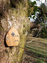 Load image into Gallery viewer, Wooden Fairy Door - Cornish Oak - Celtic Knot

