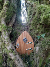 Load image into Gallery viewer, Wooden Fairy Door - Cornish Oak - Celtic Knot
