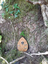 Load image into Gallery viewer, Wooden Fairy Door - Cornish Oak - Celtic Triskelion
