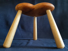 Load image into Gallery viewer, Hand Made Stools - Yew and Oak # 7 &amp; 8
