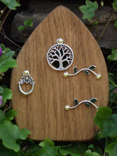 Load image into Gallery viewer, Wooden Fairy Door - Cornish Oak - Tree of Life
