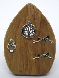 Wooden Fairy Door - Cornish Oak - Tree of Life