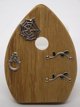 Load image into Gallery viewer, Wooden Fairy Door - Cornish Oak - Charlotte&#39;s Web
